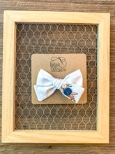 Load image into Gallery viewer, JL Blue Floral Bow