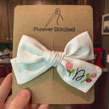 Load image into Gallery viewer, Floral Initial Bow