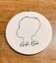 Load image into Gallery viewer, Embroidered Silhouette Hoop