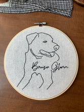 Load image into Gallery viewer, Embroidered Silhouette Hoop