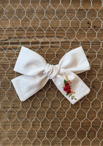 Christmas Floral Bow