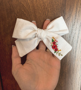 Christmas Floral Bow