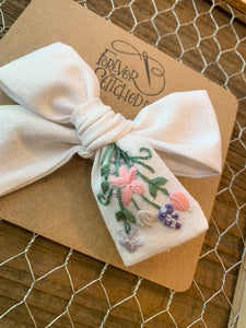 JL Pastel Floral Bow