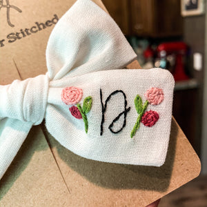 Floral Initial Bow