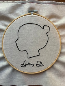 Embroidered Silhouette Hoop