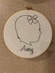 Embroidered Silhouette Hoop