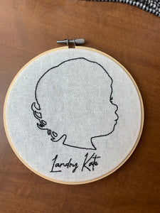 Embroidered Silhouette Hoop