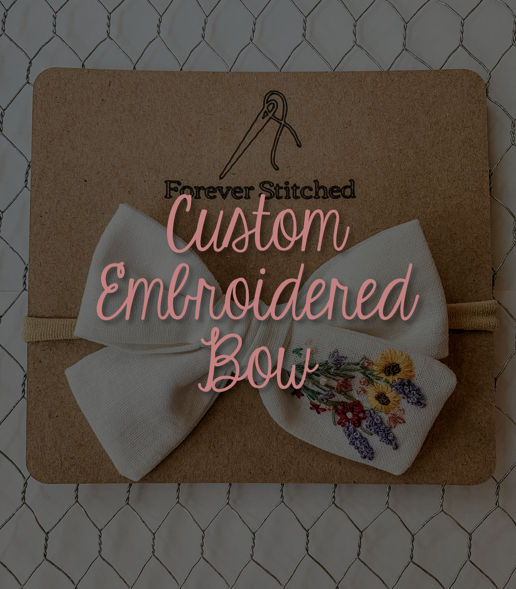 Custom Embroidered Bow